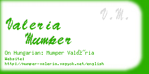 valeria mumper business card